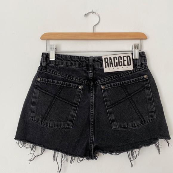 The ragged priest black denim cut offs - Picture 3 of 4